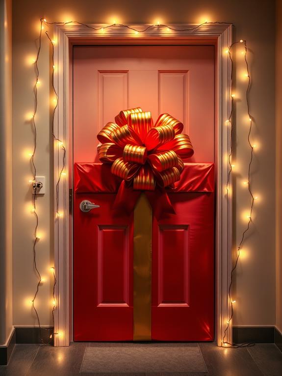 holiday themed door decor