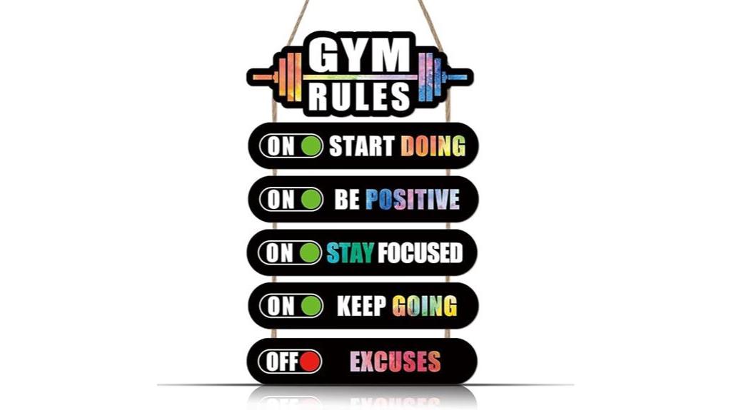 home gym rules plaque