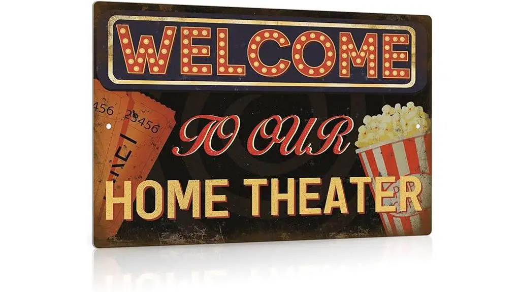 home theater sign decor