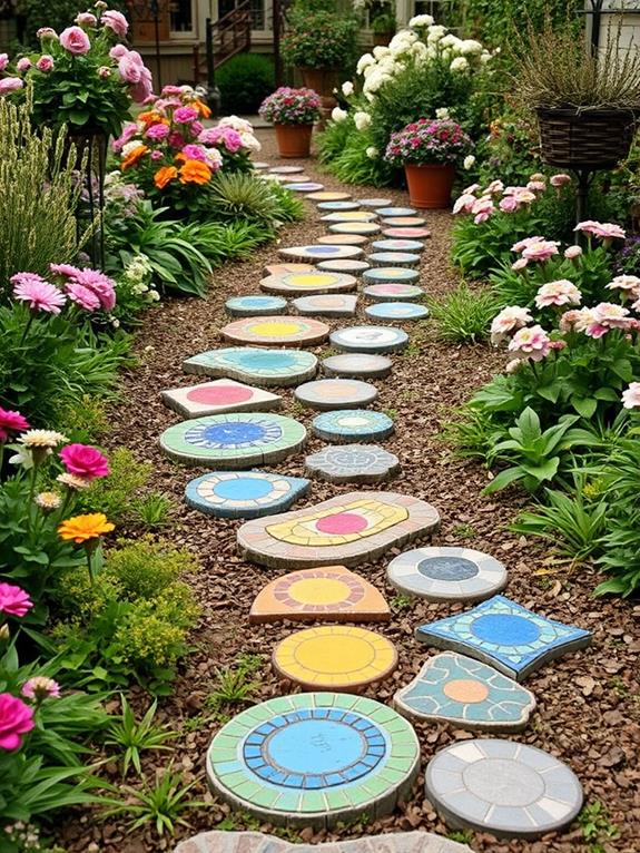 homemade garden pathway stones