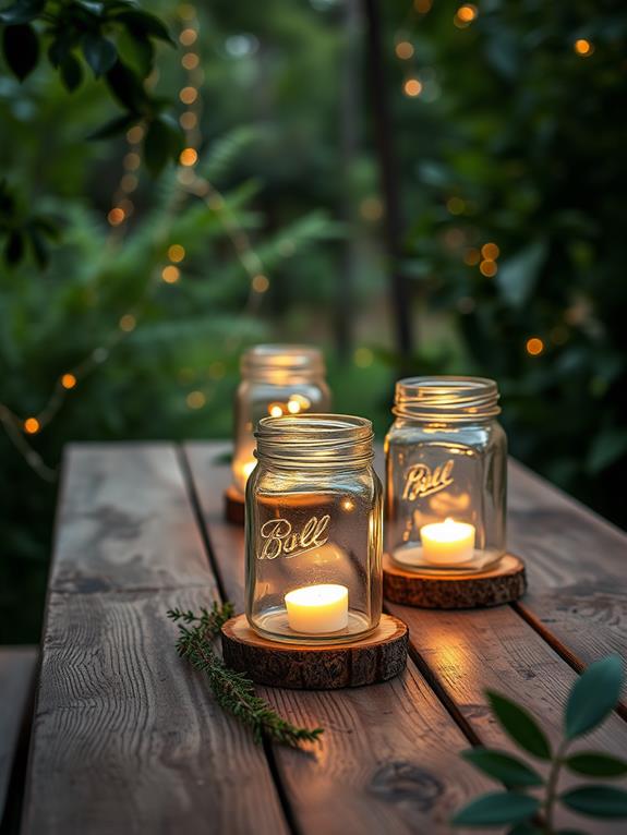 homemade mason jar lanterns