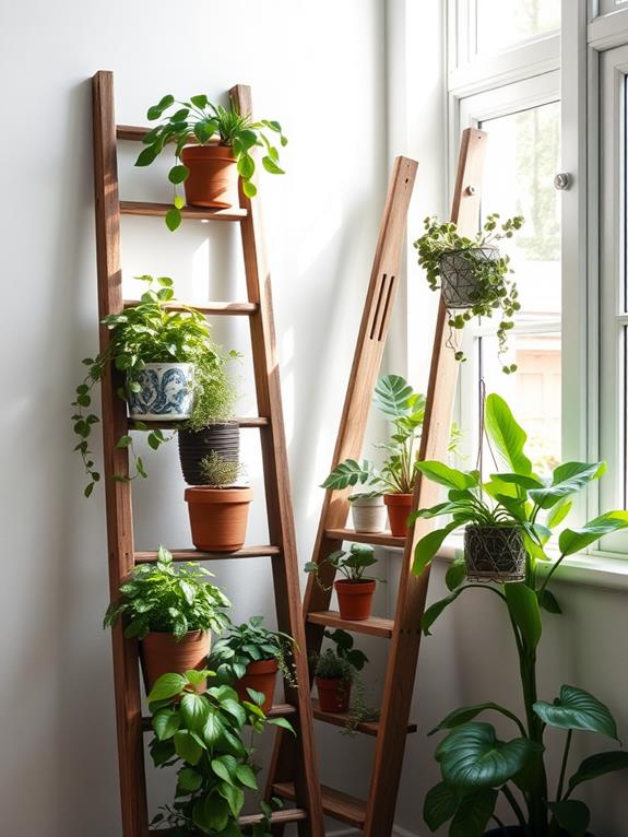 homemade vertical plant display