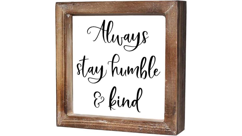 humble kindness wood decor