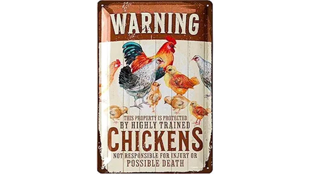 humorous outdoor chicken signs