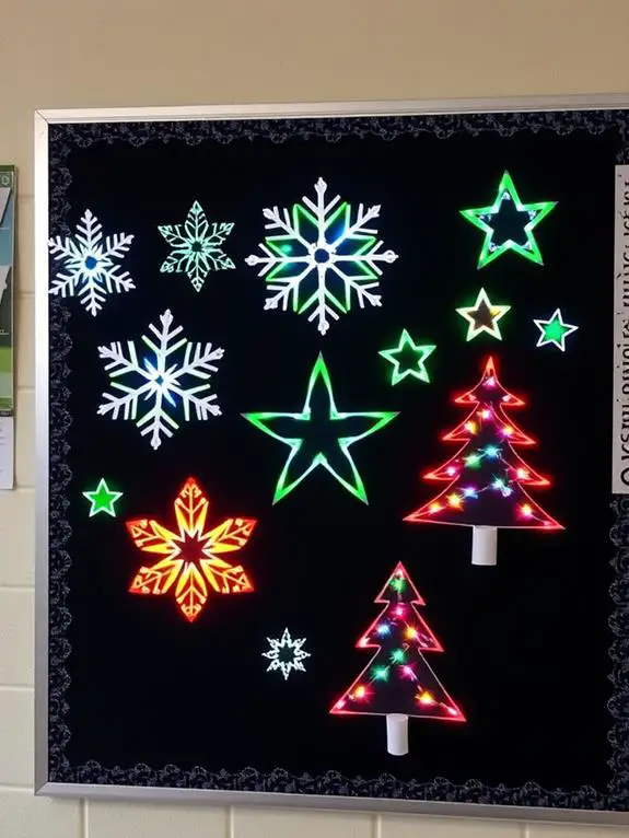 illuminated science themed decor
