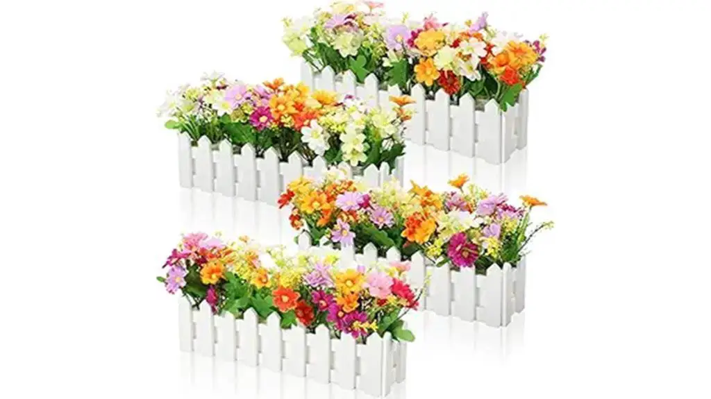 indoor outdoor artificial flower pots