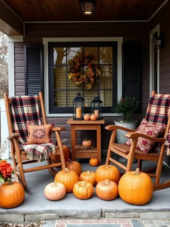 inviting porch seating space