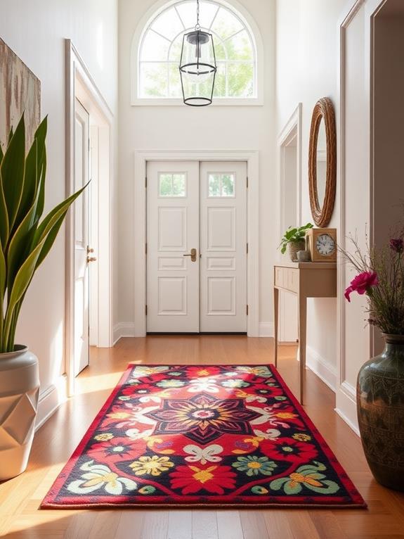 joyful entryway floor decor