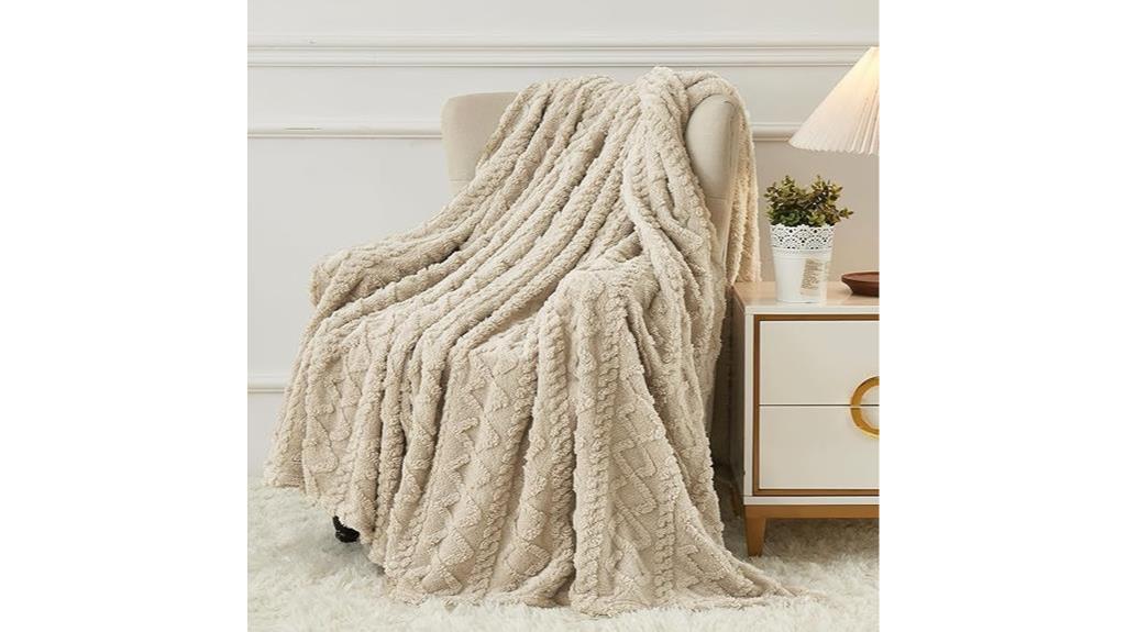 khaki fleece throw blanket