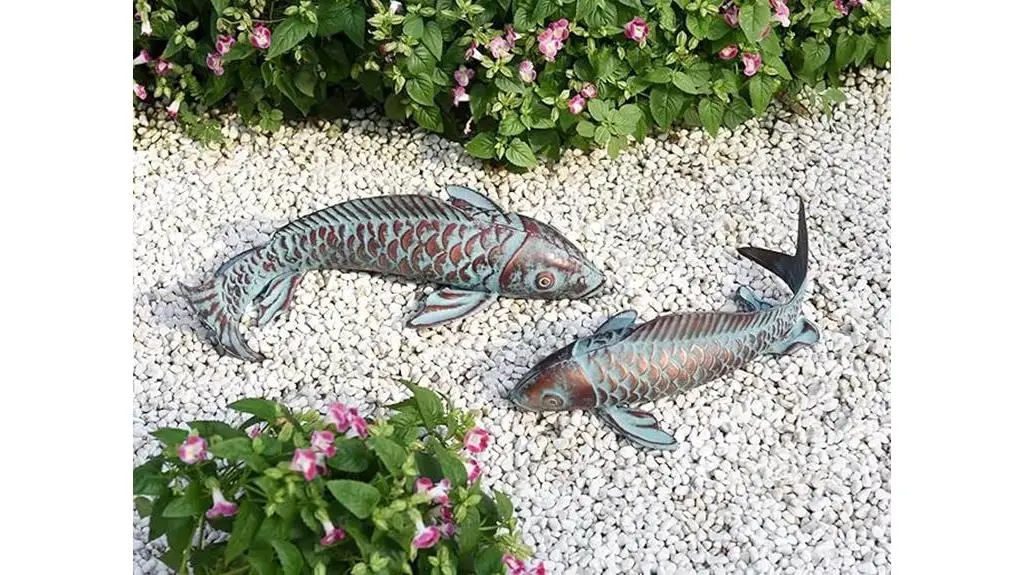 koi fish garden statues