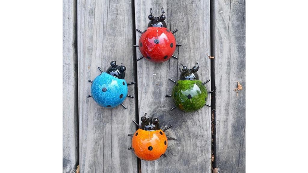 ladybug metal wall art