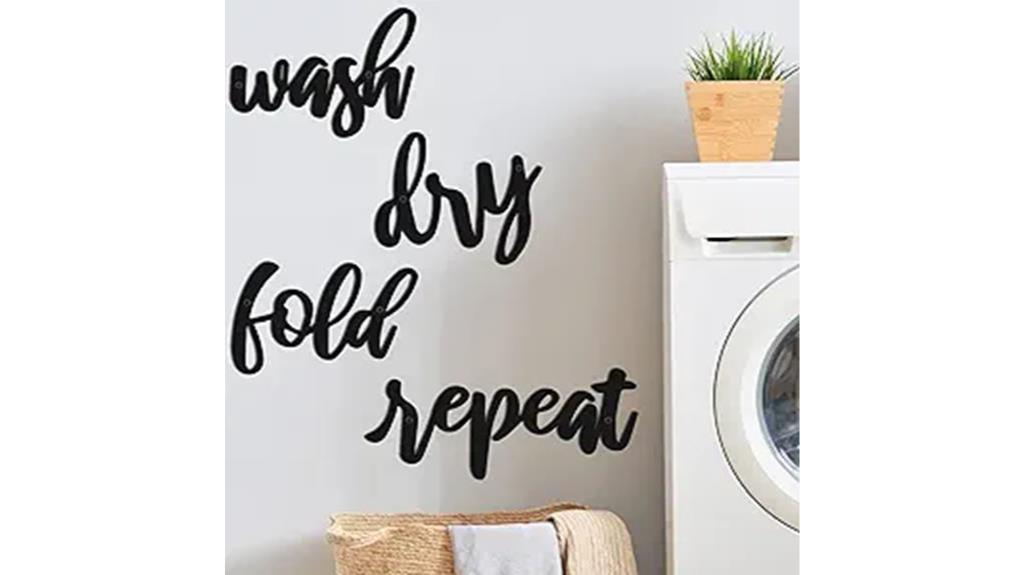 laundry room metal signs