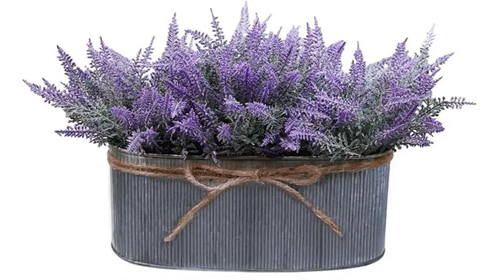 lavender flower metal planter