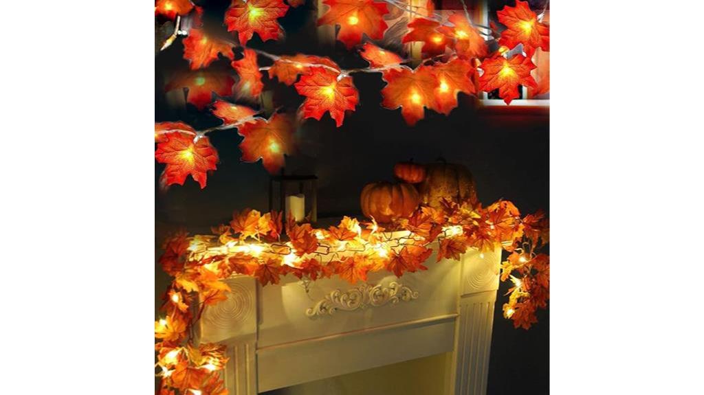 led maple leaf garlands