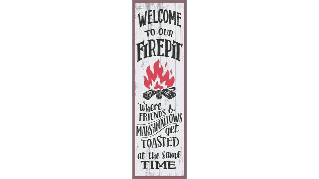 lenrius rustic firepit sign