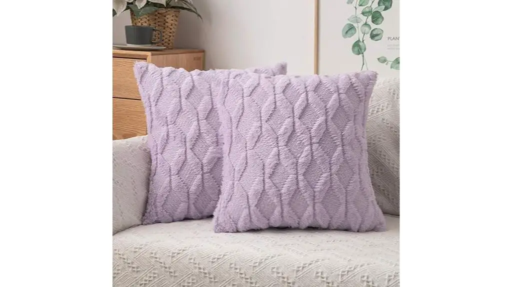 light purple pillow covers