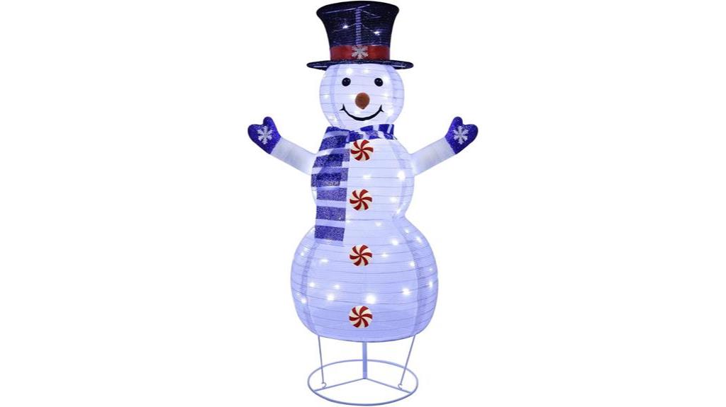 lighted christmas snowman decoration