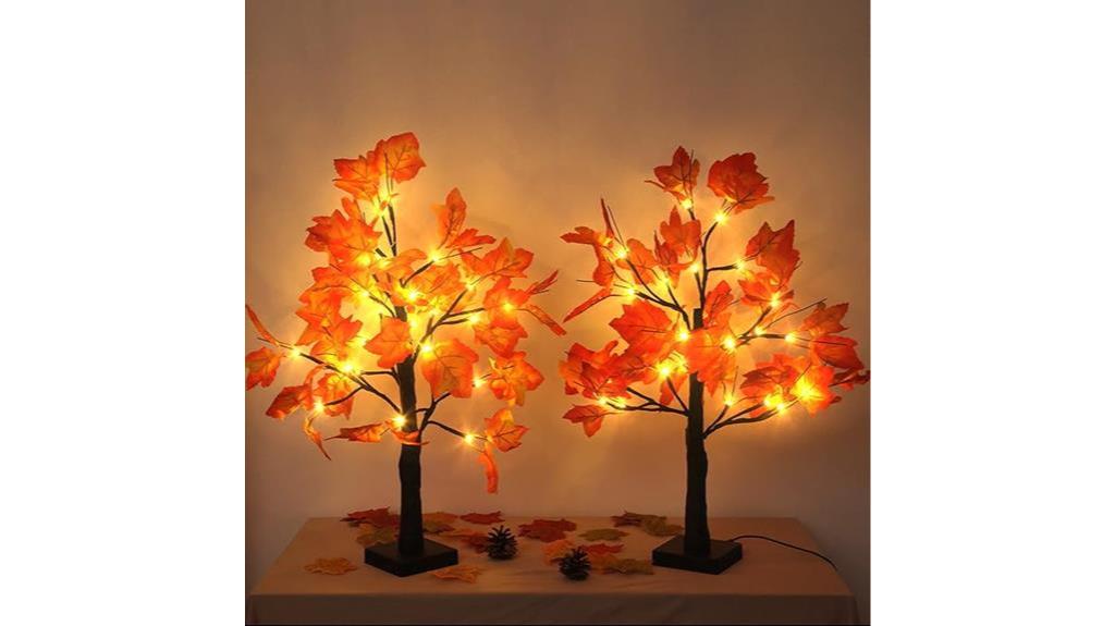 lighted maple tree decorations