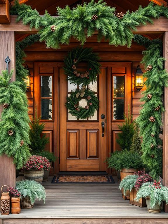 lush greenery and wreaths