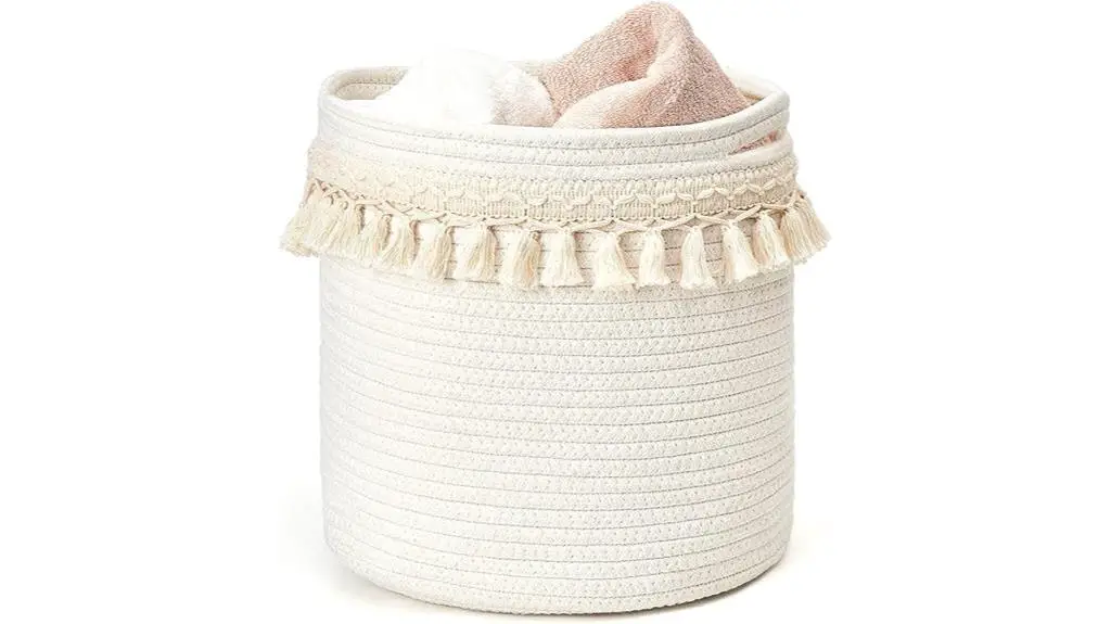 macrame cotton rope basket