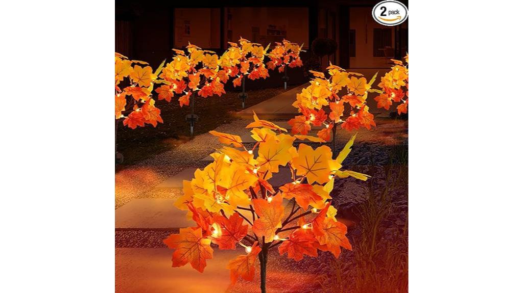 maple leaf solar lights