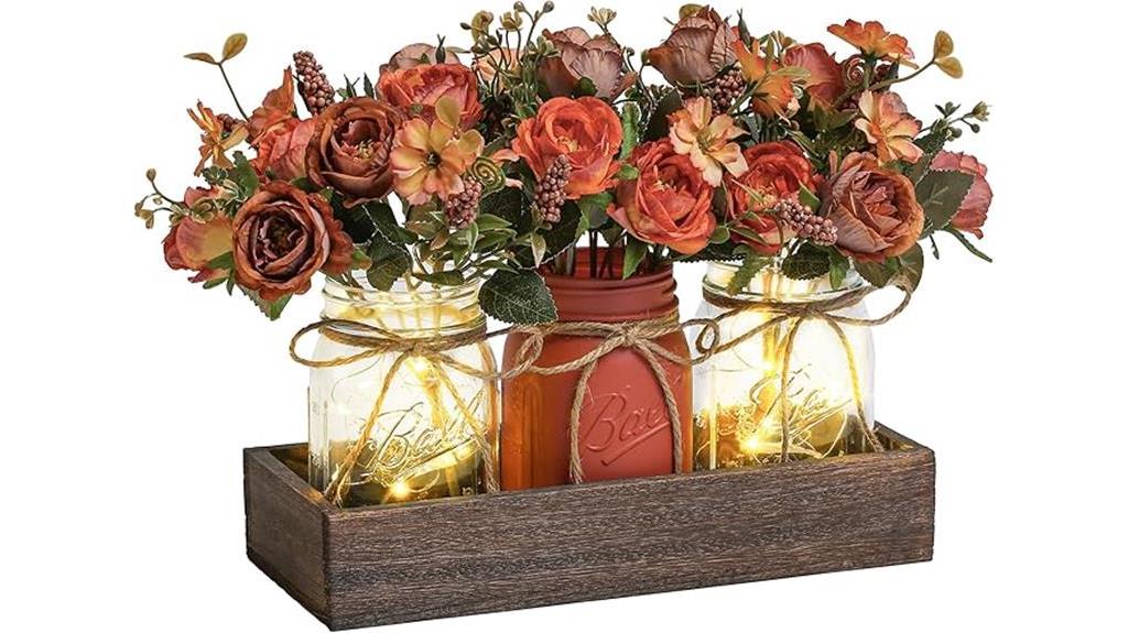 mason jar led centerpiece