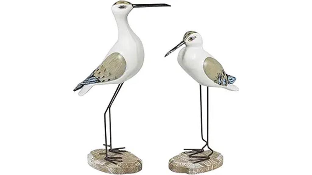 mediterranean wooden seagull figurines