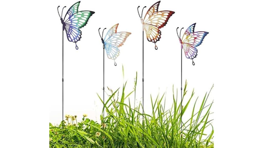 metal butterfly garden stakes