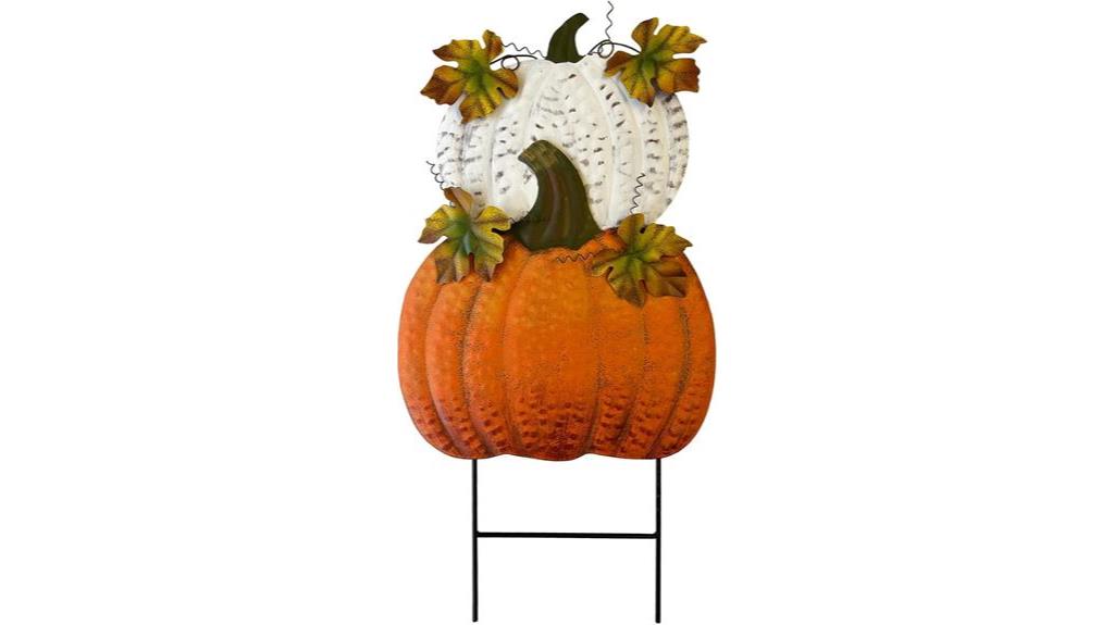 metal pumpkin yard decor