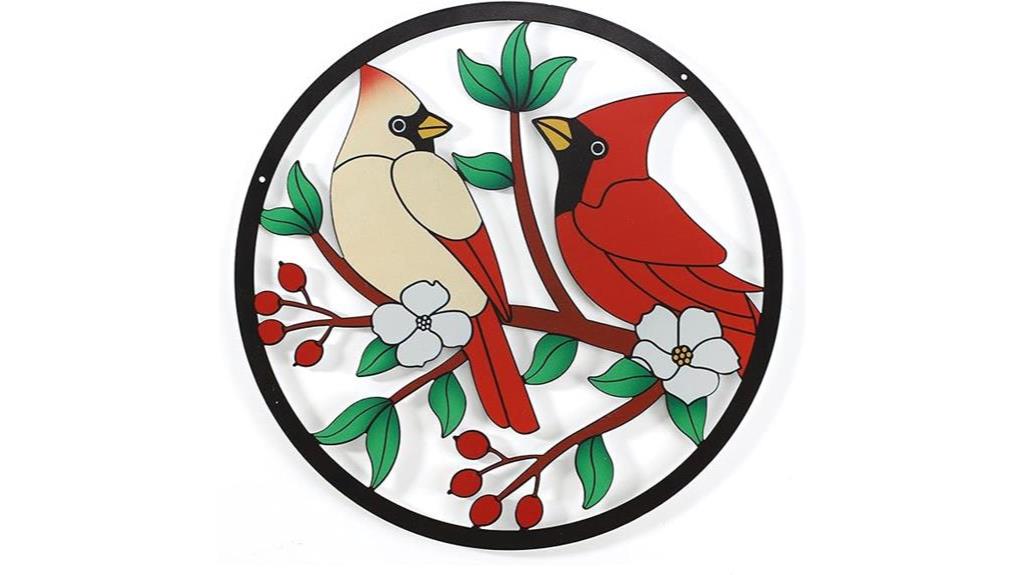 metal red bird decor