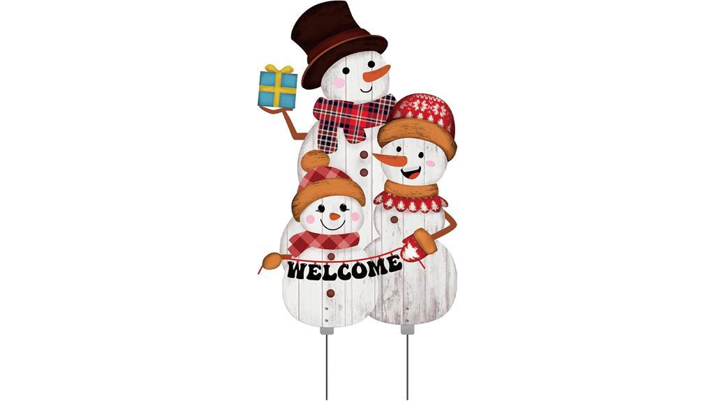 metal snowman outdoor decoration