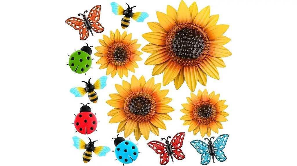 metal sunflower wall decor