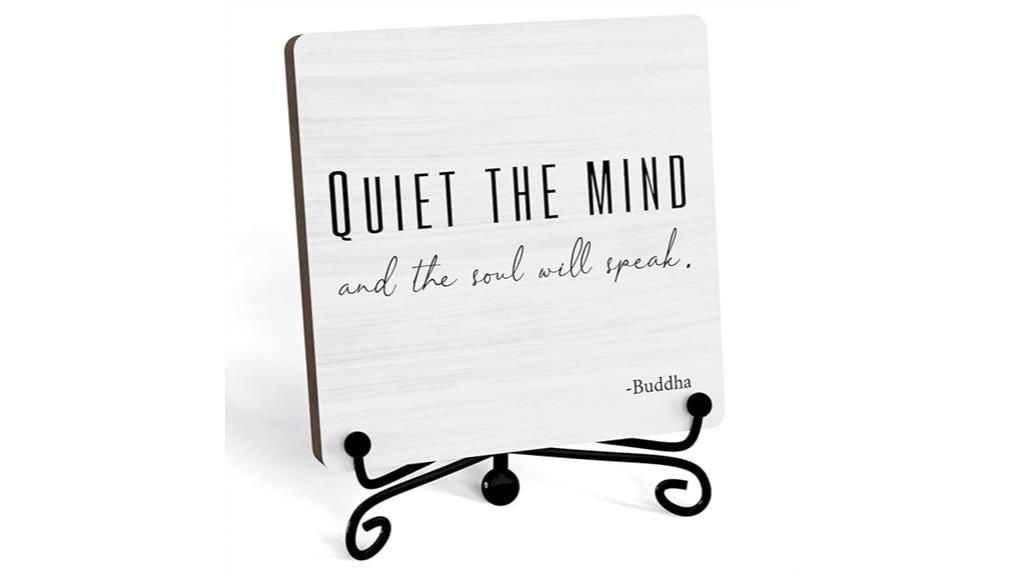 mindfulness decor plaque stand