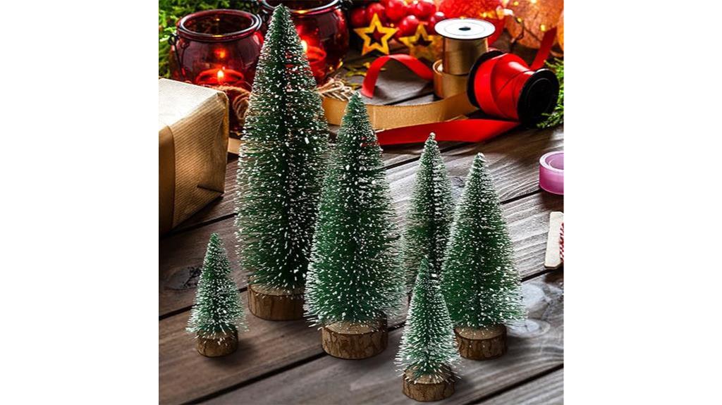 mini christmas trees set