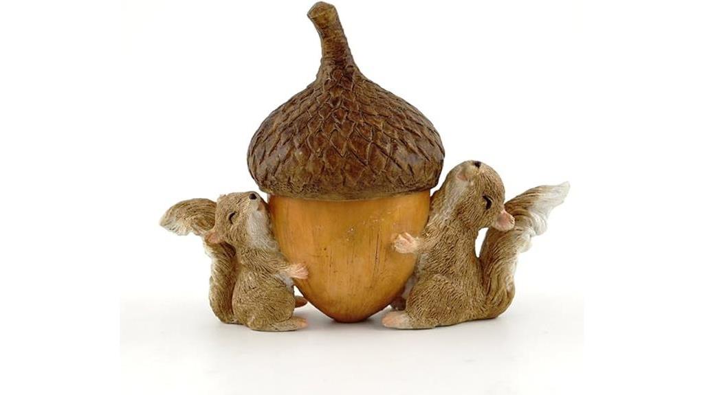 miniature garden squirrel trinket