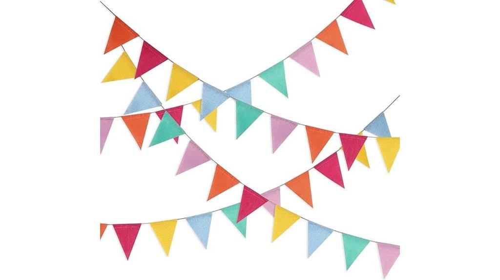 multicolor triangle pennant banner