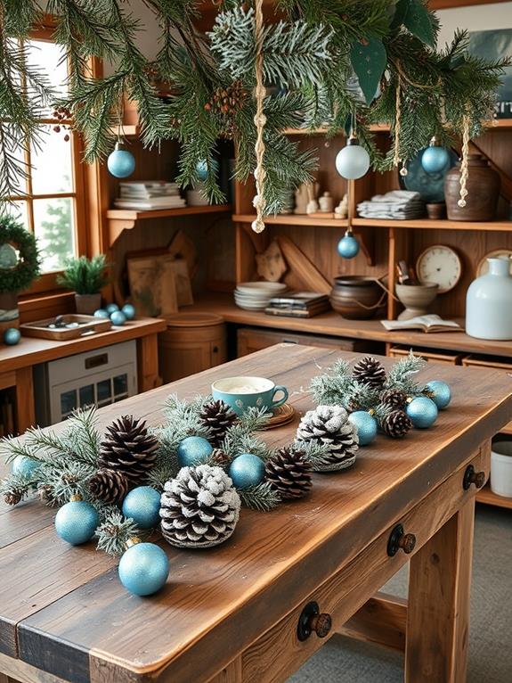 nature inspired winter decor