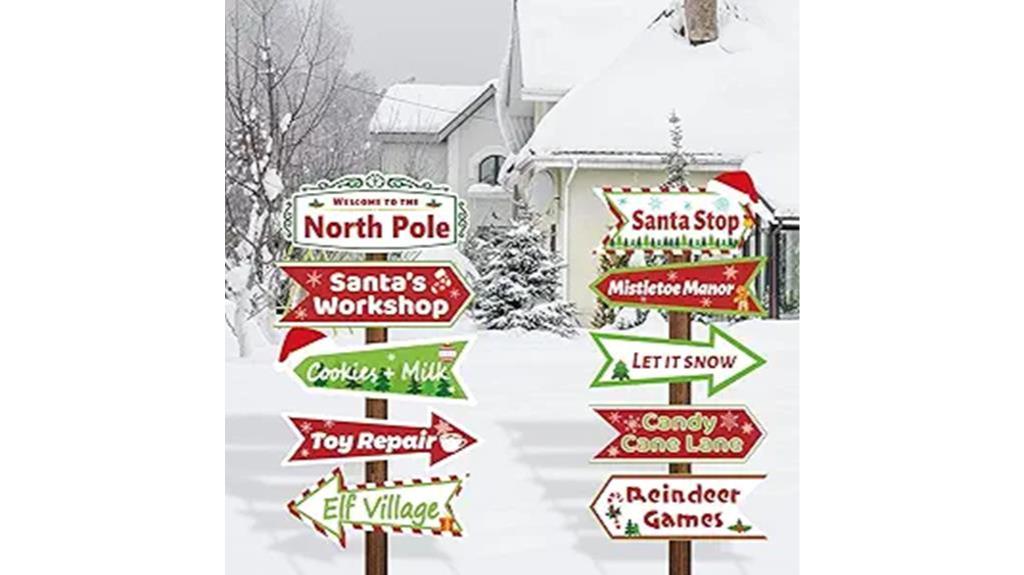 north pole christmas yard signs