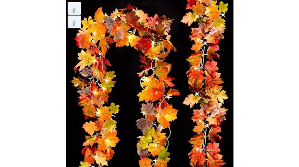 ouddy lighted fall garland