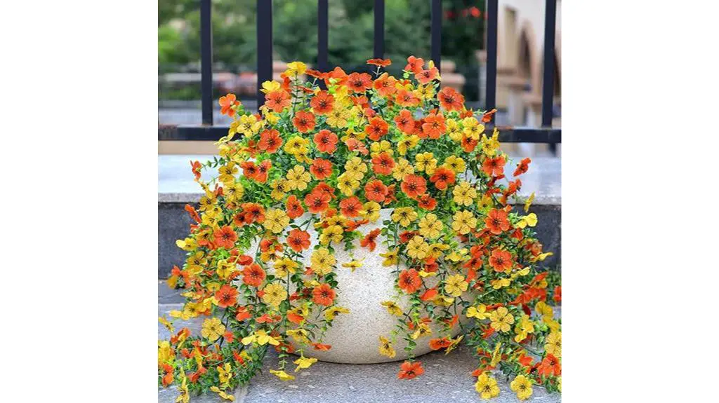 outdoor artificial daisy decor