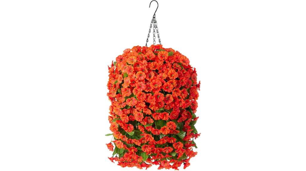 outdoor artificial flower baskets