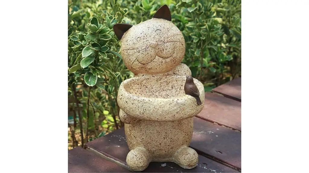 outdoor cat garden statue