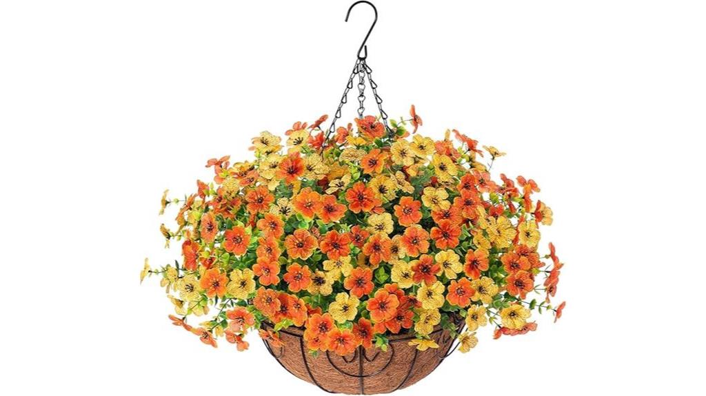 outdoor fall flower basket