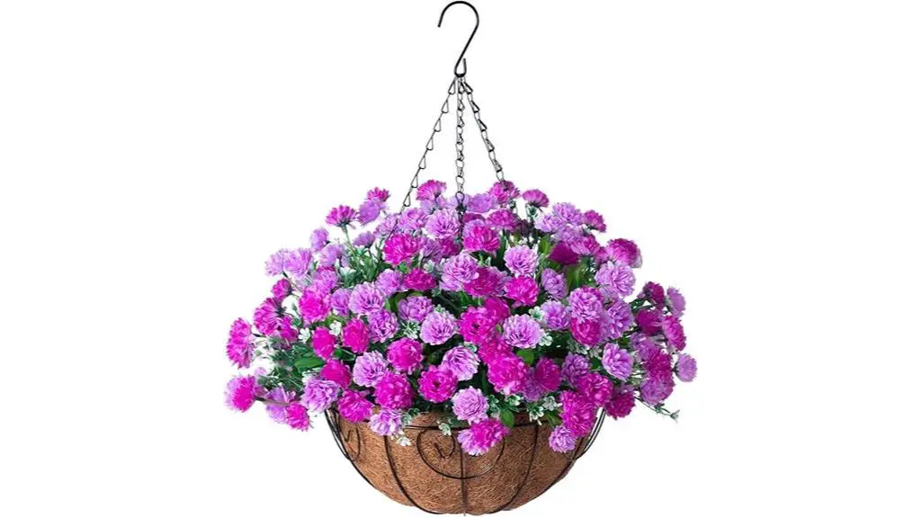 outdoor faux flower basket