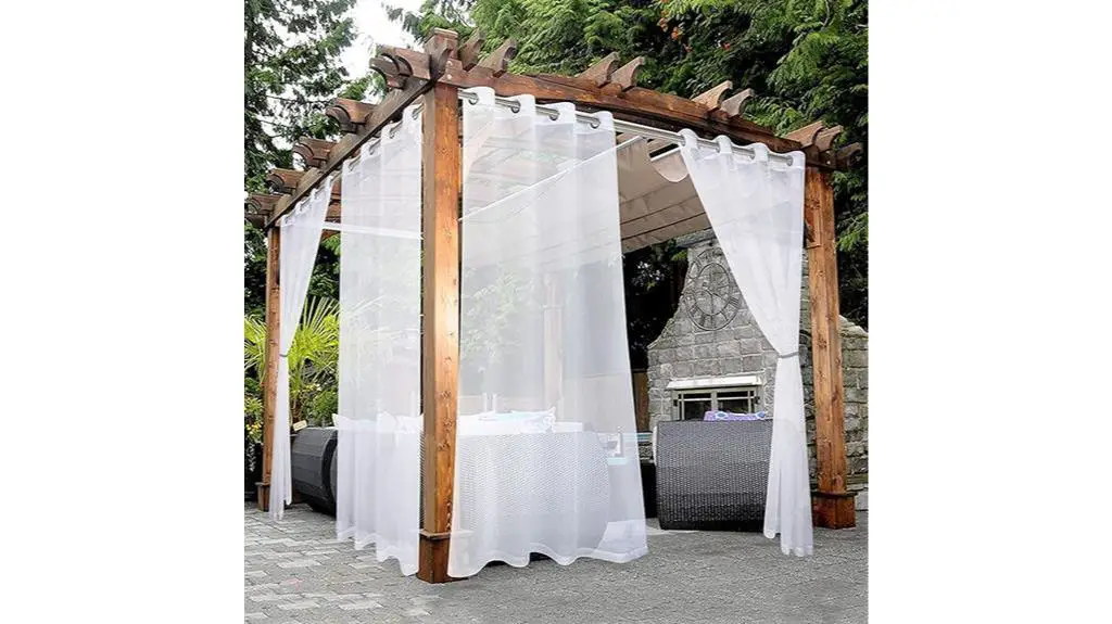 outdoor sheer patio curtains