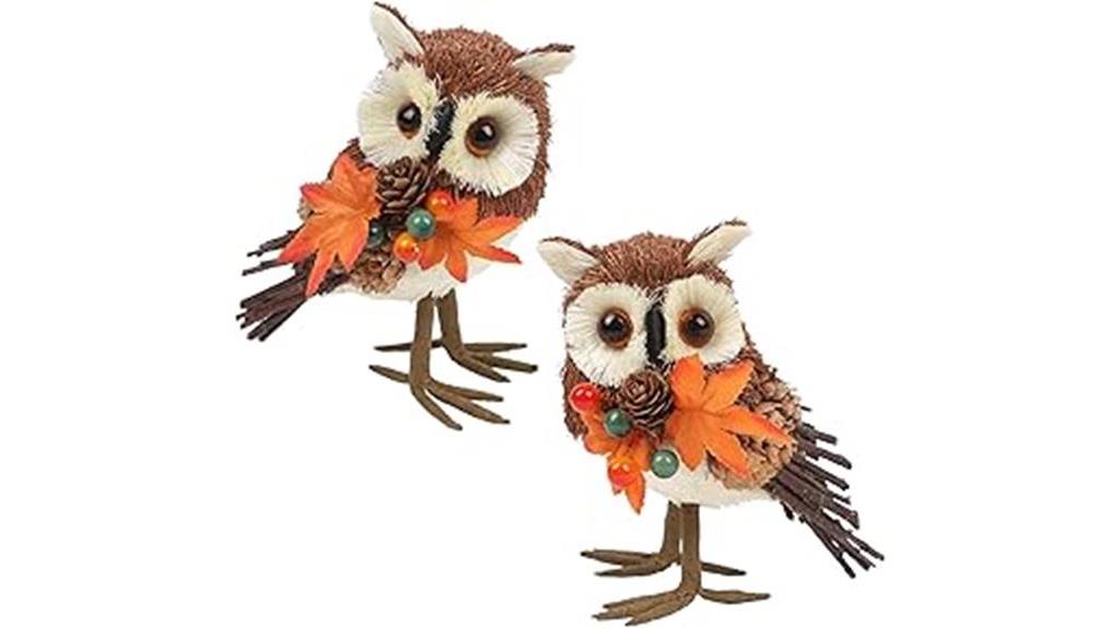 owl figurines fall decor