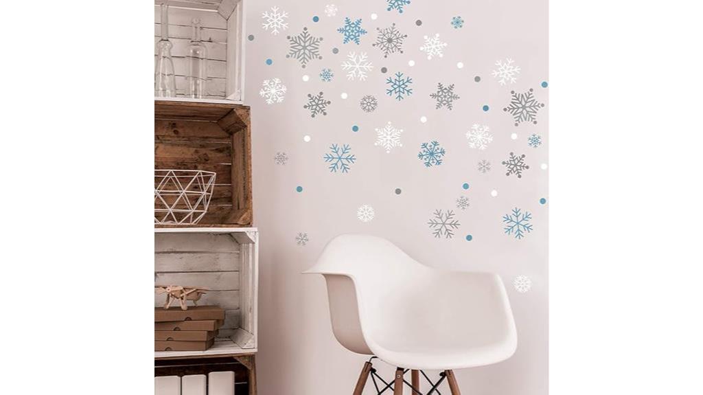 peel and stick snowflake decals