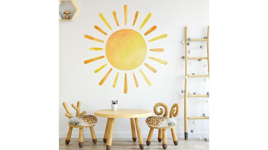 peel and stick sun decals