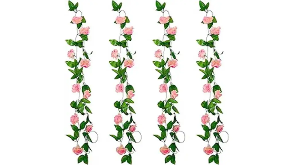 pink artificial rose garland