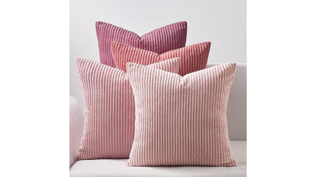 pink throw pillow covers